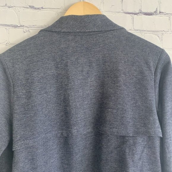 Anthropologie Dolan Chambray Open Cardigan Size Medium Jacket Blue Roll - Picture 8 of 10